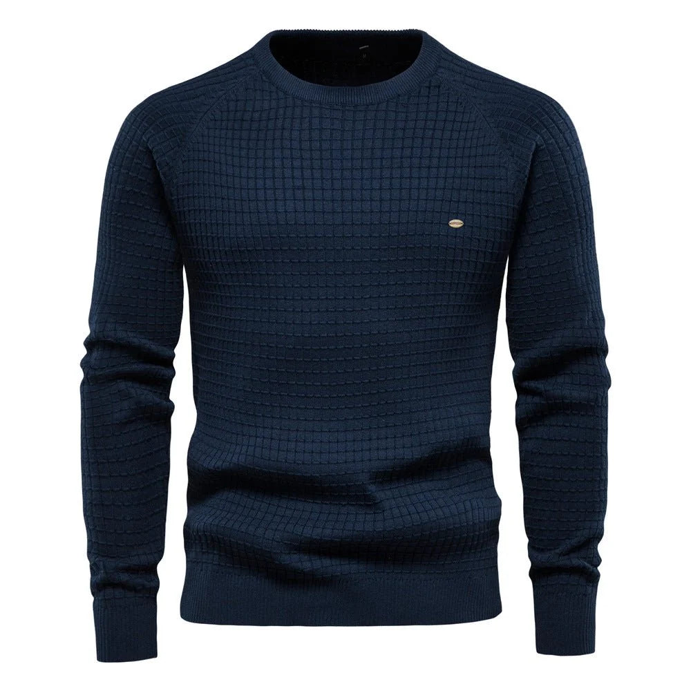 Ellsworth | Men’s Crew Neck Long Sleeve Waffle Knit Sweater