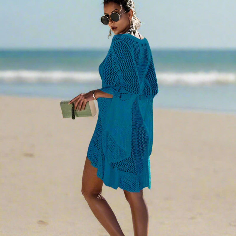 Emma | Women’s Long Bell Sleeves V-Neck Cover Up
