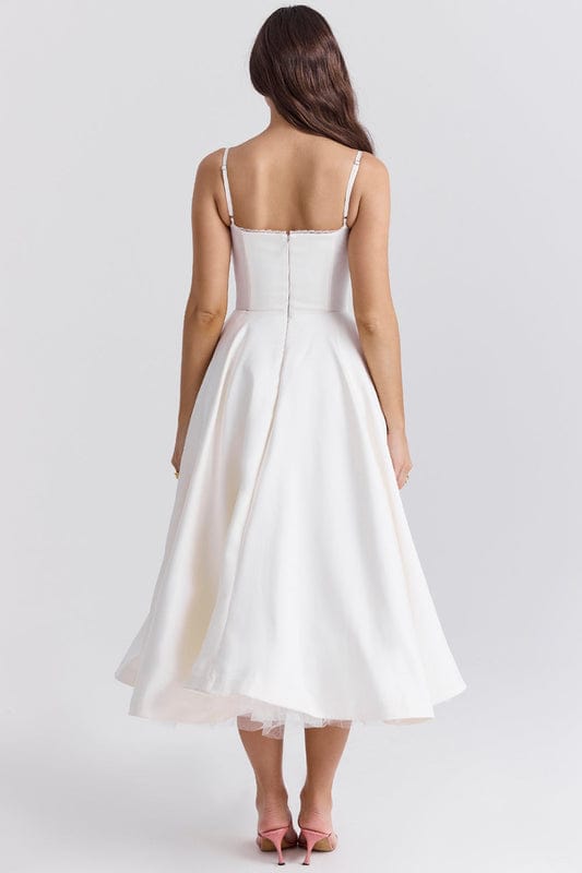 Emmy | Women’s Sleeveless Corset Flowy Midi Dress