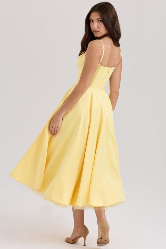 Emmy | Women’s Sleeveless Corset Flowy Midi Dress