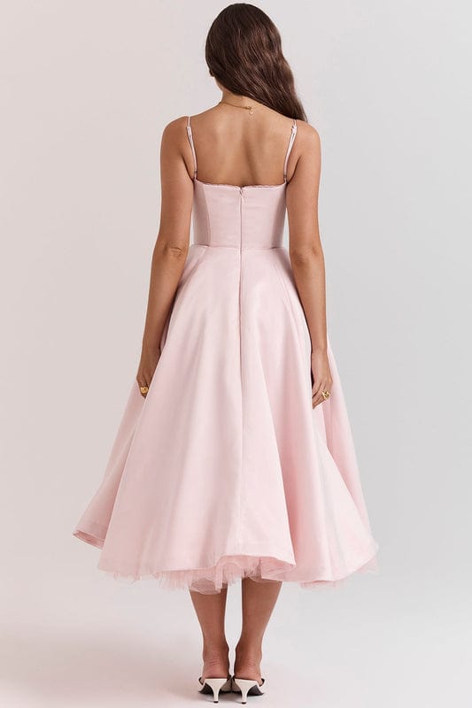 Emmy | Women’s Sleeveless Corset Flowy Midi Dress