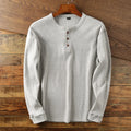 Enrique | Men’s Ribbed Button Front Long Sleeve Knit Shirt