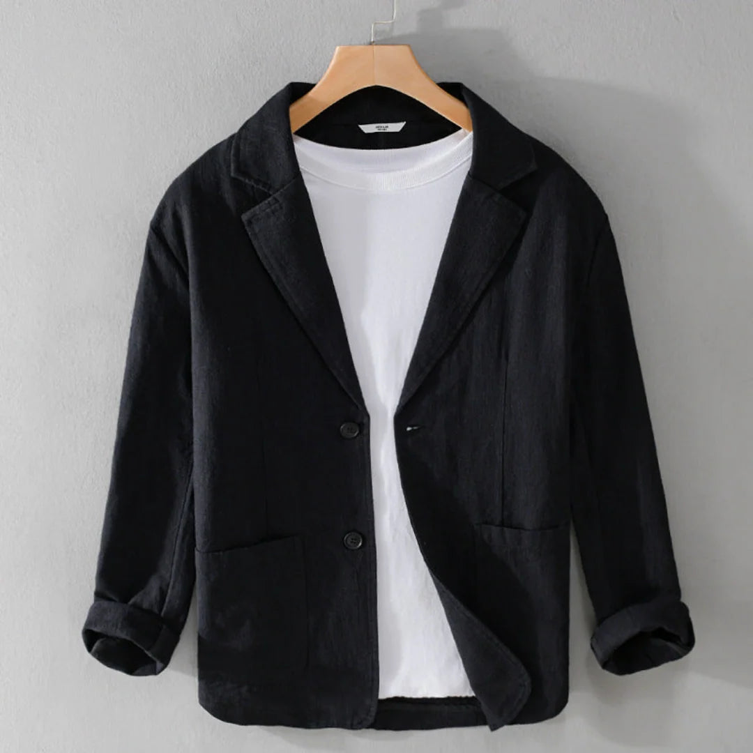Erasmus | Men’s Button Front Long Sleeve Collared Shirt