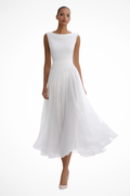 Catrina | Women’s Draped Sleeveless Guest Wedding Dress