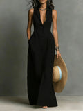 Estela | Women’s Sleeveless Turn Down Collar Shirt Dress