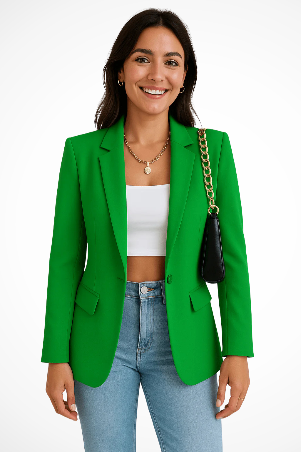 Cecelia | Women’s Button Front Long Sleeve Blazer
