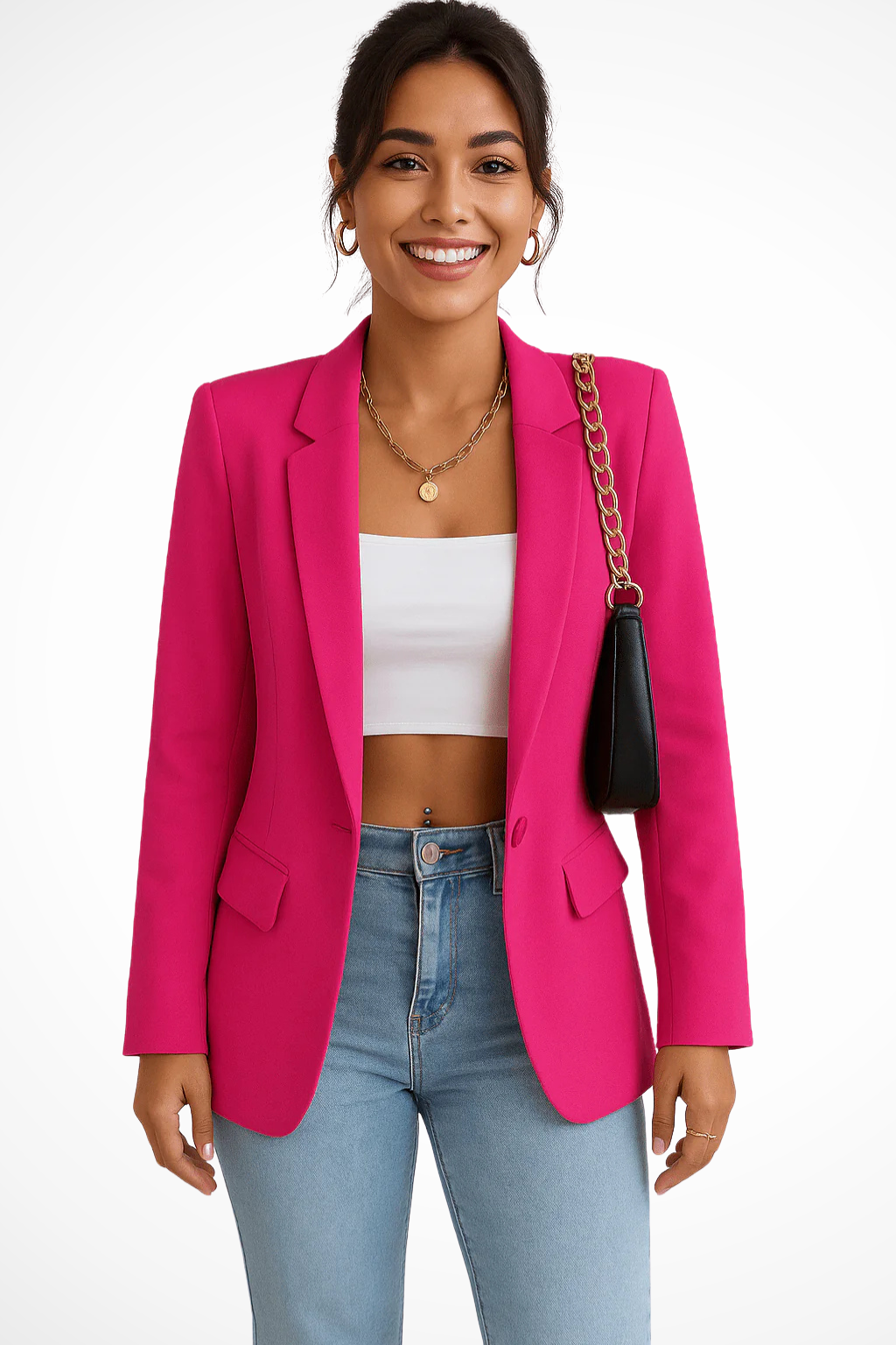 Cecelia | Women’s Button Front Long Sleeve Blazer