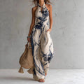 Esther | Women’s Halter Wide Leg Open Back Jumpsuit