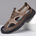 Fabrizio | Men’s Closed Toe Slip On Cut Out Summer Sandals