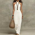 Faith | Women’s Sleeveless Halter Neck Flowy Maxi Dress