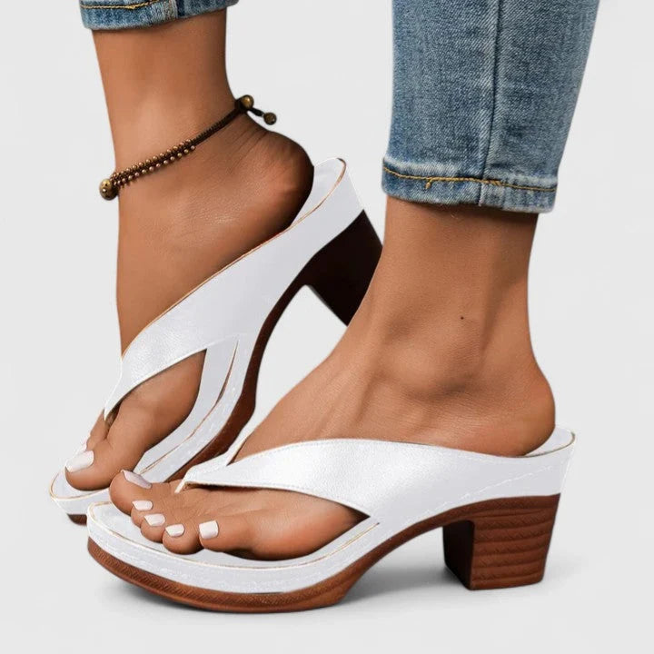 Fatuma | Women’s Open Toe Slip On Backless Block Heels