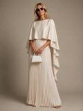 Felicity | Women's Pleated Round Neck Wedding Guest Dress