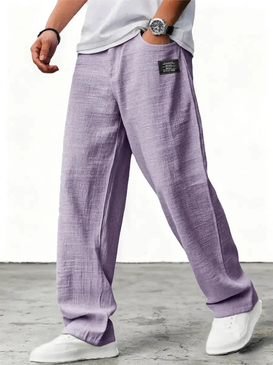 Fenton | Men's Side Pocket Wide-Leg Summer Trousers