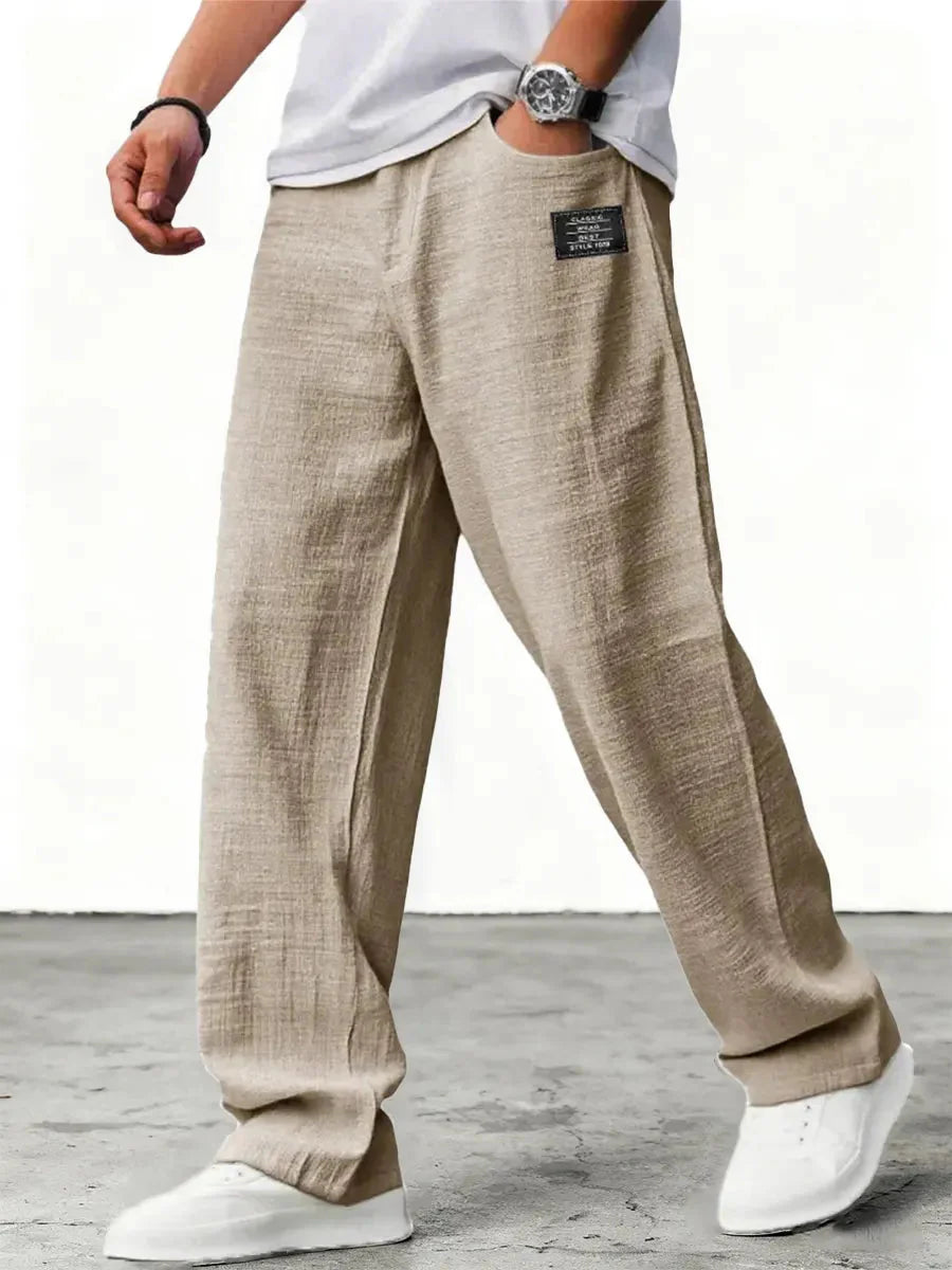 Fenton | Men's Side Pocket Wide-Leg Summer Trousers