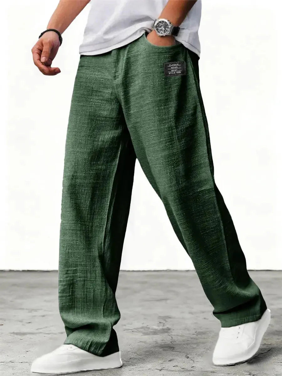Fenton | Men's Side Pocket Wide-Leg Summer Trousers