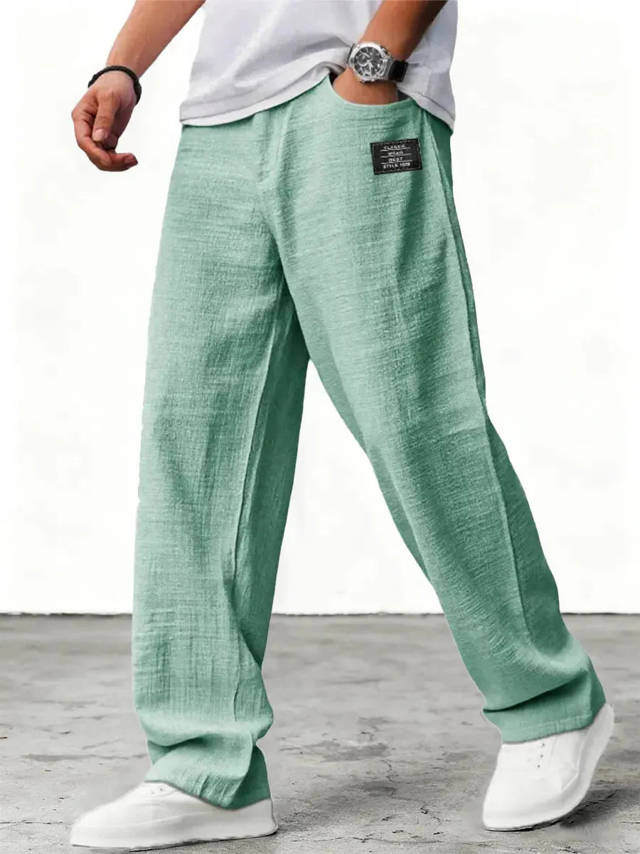 Fenton | Men's Side Pocket Wide-Leg Summer Trousers