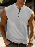 Ferguson | Men's Sleeveless Button Front Slim Fit T Shirt