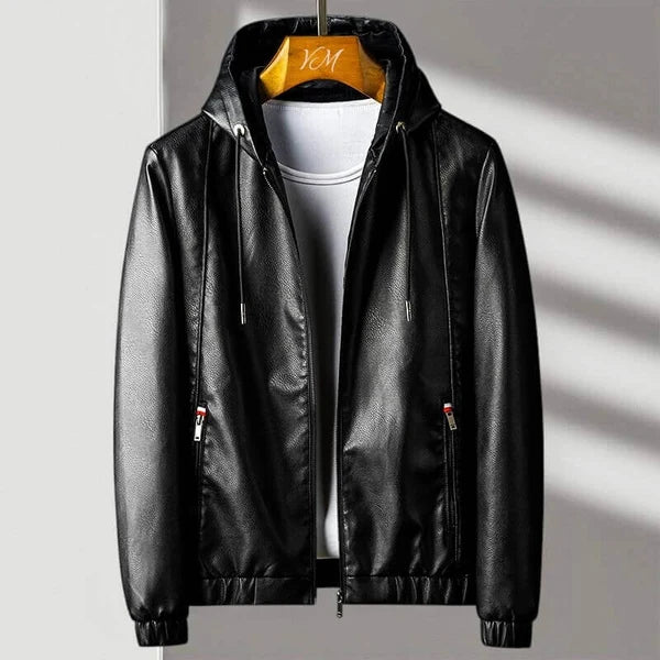 Fletcher | Men’s Drawstring Hooded Zip Front Long Sleeve Jacket
