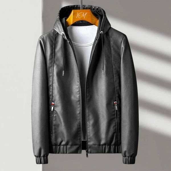 Fletcher | Men’s Drawstring Hooded Zip Front Long Sleeve Jacket