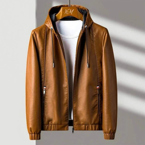 Fletcher | Men’s Drawstring Hooded Zip Front Long Sleeve Jacket