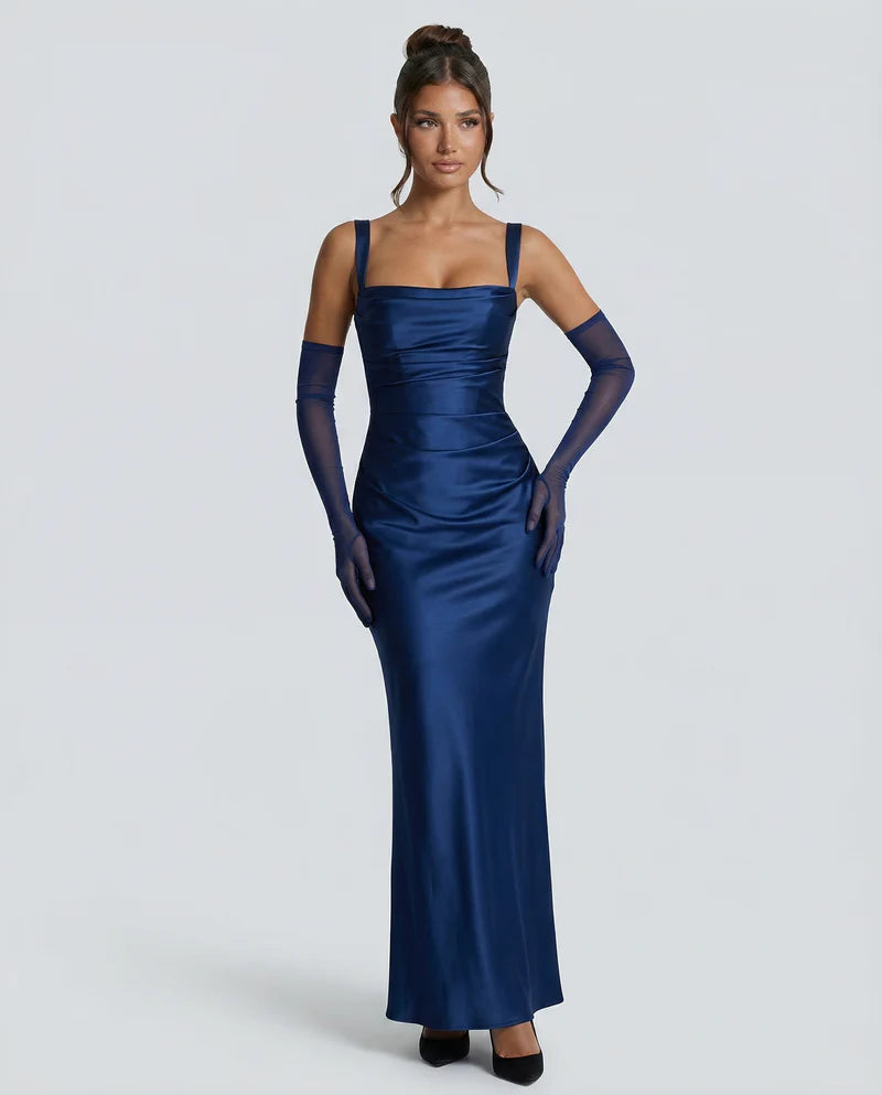 Florence | Women’s Square Neck Backless Wedding Guest Dress