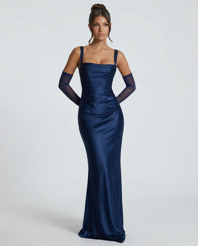 Florence | Women’s Square Neck Backless Wedding Guest Dress