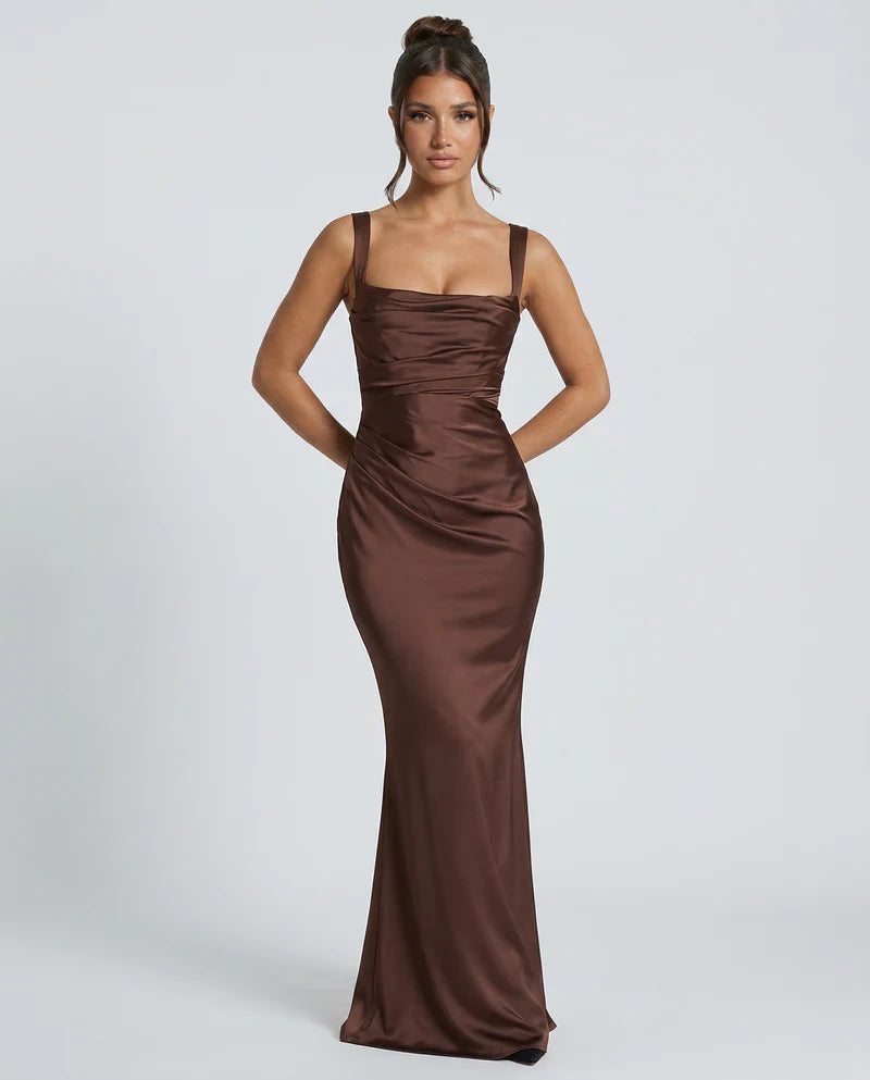 Florence | Women’s Square Neck Backless Wedding Guest Dress