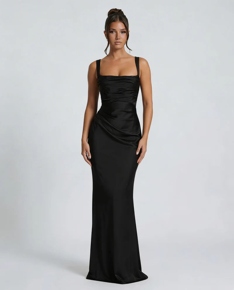 Florence | Women’s Square Neck Backless Wedding Guest Dress