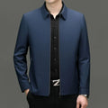 Forrest | Men’s Fold Over Collar Zip Front Long Sleeve Jacket