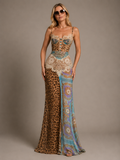Frances | Women's Printed Sleeveless High Slit Maxi Dress