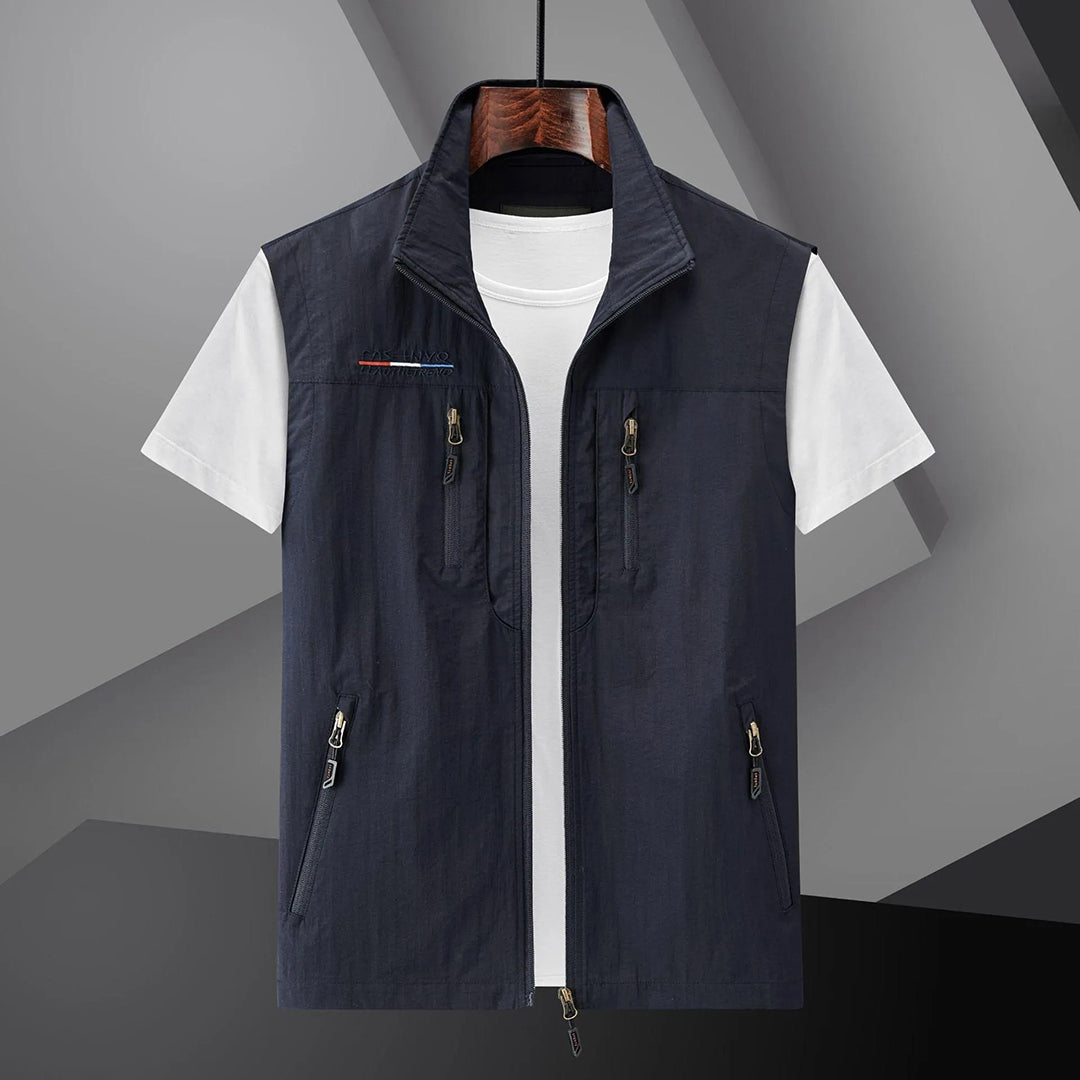 Francisco | Men’s Zip Up Collared Utility Pocket Vest