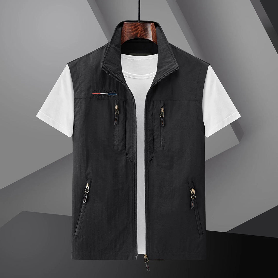 Francisco | Men’s Zip Up Collared Utility Pocket Vest