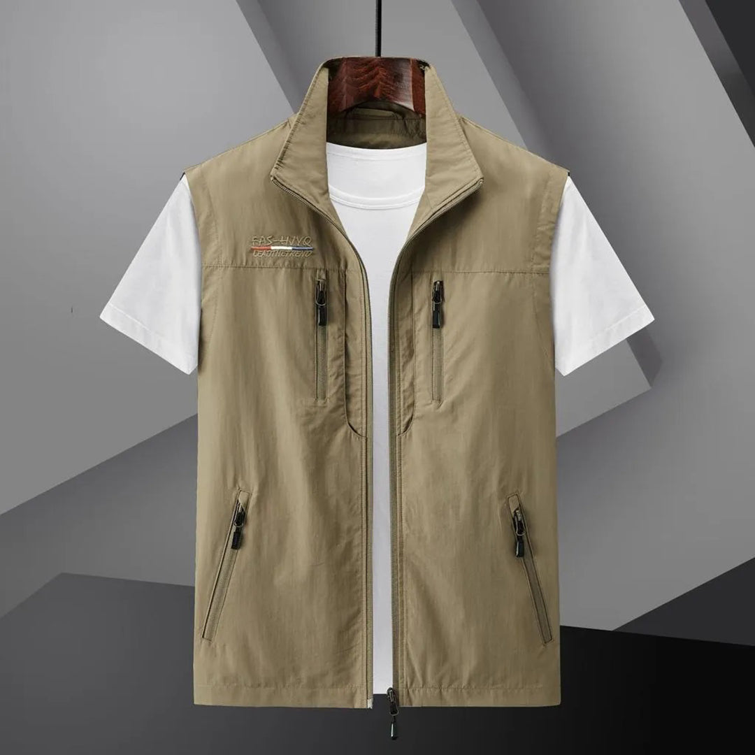 Francisco | Men’s Zip Up Collared Utility Pocket Vest
