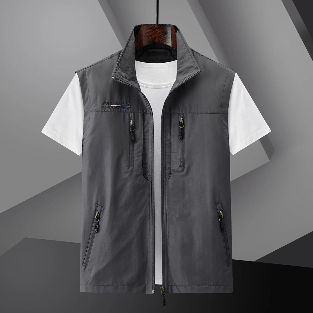 Francisco | Men’s Zip Up Collared Utility Pocket Vest