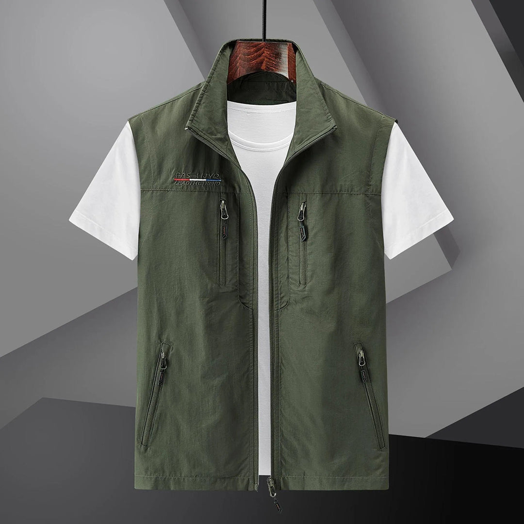 Francisco | Men’s Zip Up Collared Utility Pocket Vest