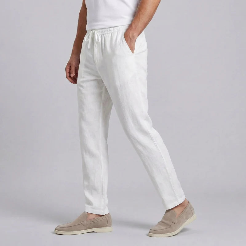 Fraser | Men’s Drawstring Straight Leg Pockets Summer Trousers