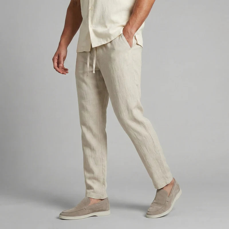 Fraser | Men’s Drawstring Straight Leg Pockets Summer Trousers