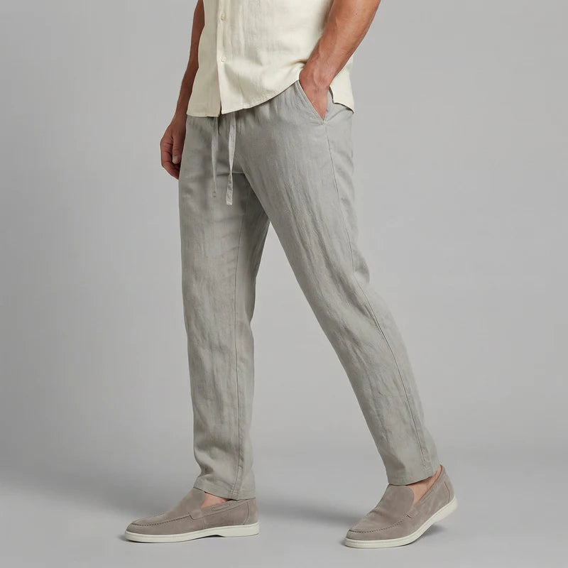 Fraser | Men’s Drawstring Straight Leg Pockets Summer Trousers