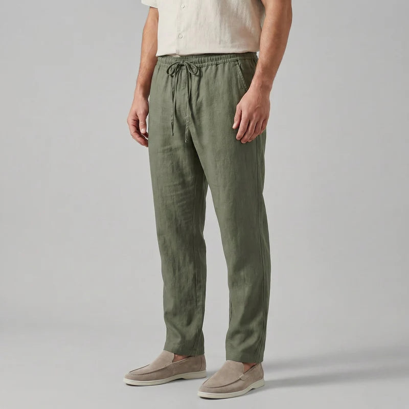 Fraser | Men’s Drawstring Straight Leg Pockets Summer Trousers