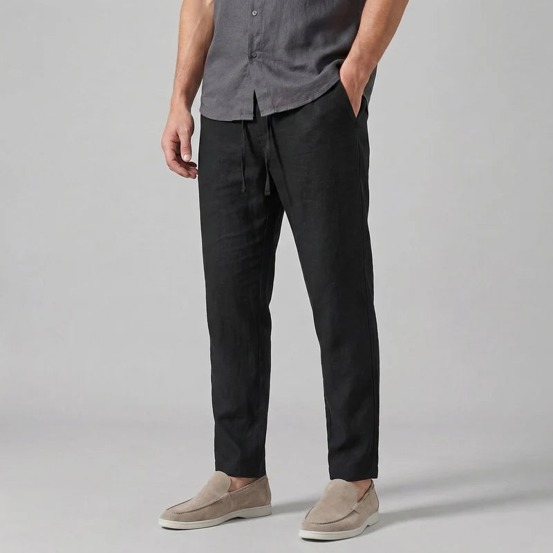 Fraser | Men’s Drawstring Straight Leg Pockets Summer Trousers