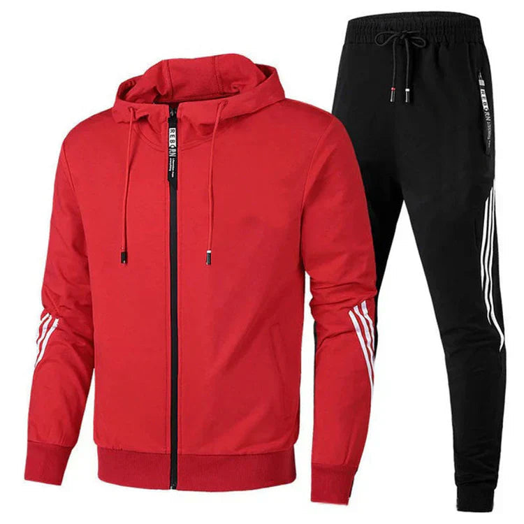 Frederick | Men's Zip Front Drawstring Pockets Two Piece Set