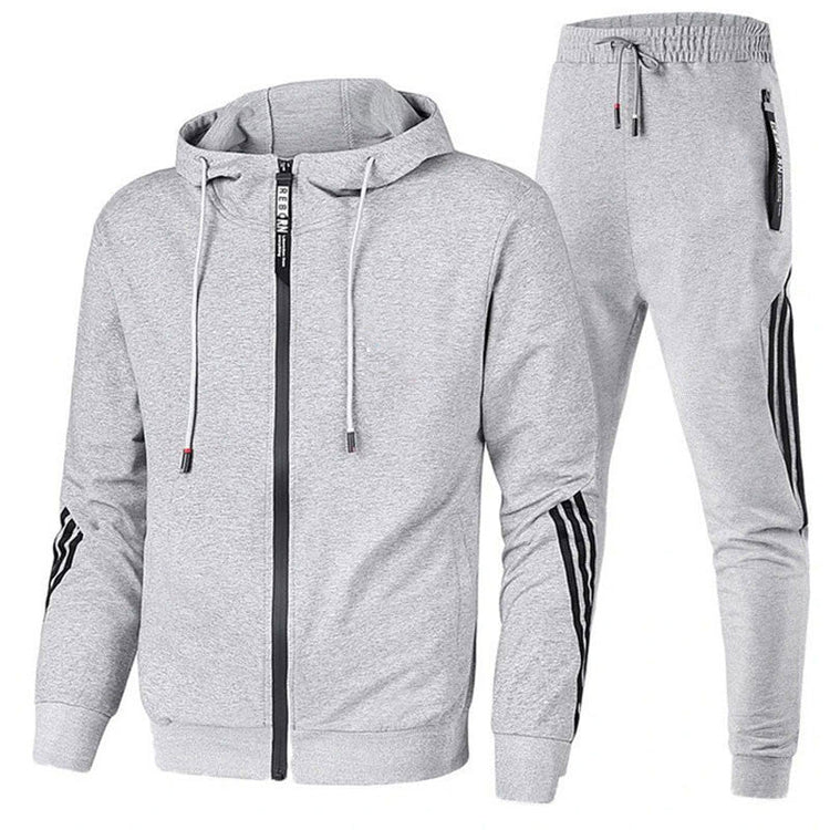 Frederick | Men's Zip Front Drawstring Pockets Two Piece Set
