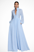 Gabriela | Women's Button Front Long Sleeve Maxi Dress
