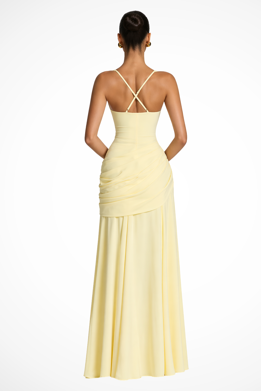 Gabrielle | Women's Square Neck Ruched Wedding Guest Dress