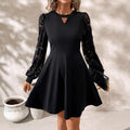 Gail | Women’s Long Sleeve Cut Out Flowy Mini Dress