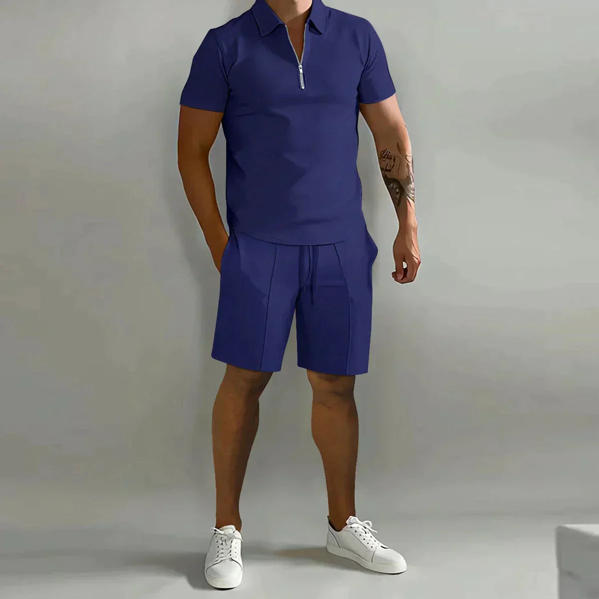 Garret | Men's Collared Polo Short Sleeve Two Piece Set