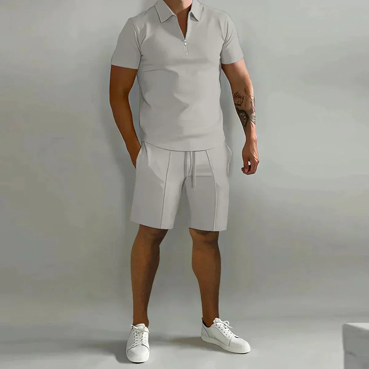 Garret | Men's Collared Polo Short Sleeve Two Piece Set