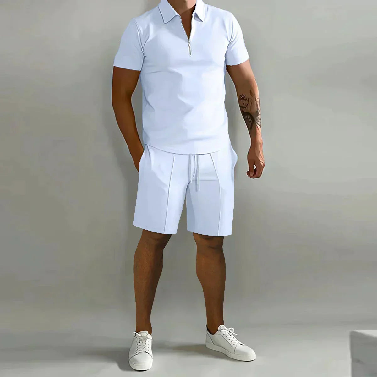 Garret | Men's Collared Polo Short Sleeve Two Piece Set