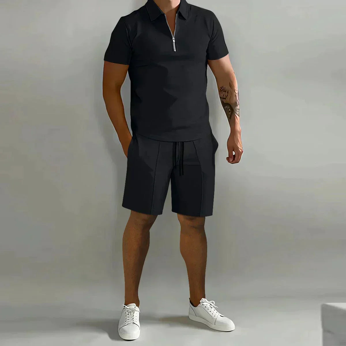 Garret | Men's Collared Polo Short Sleeve Two Piece Set