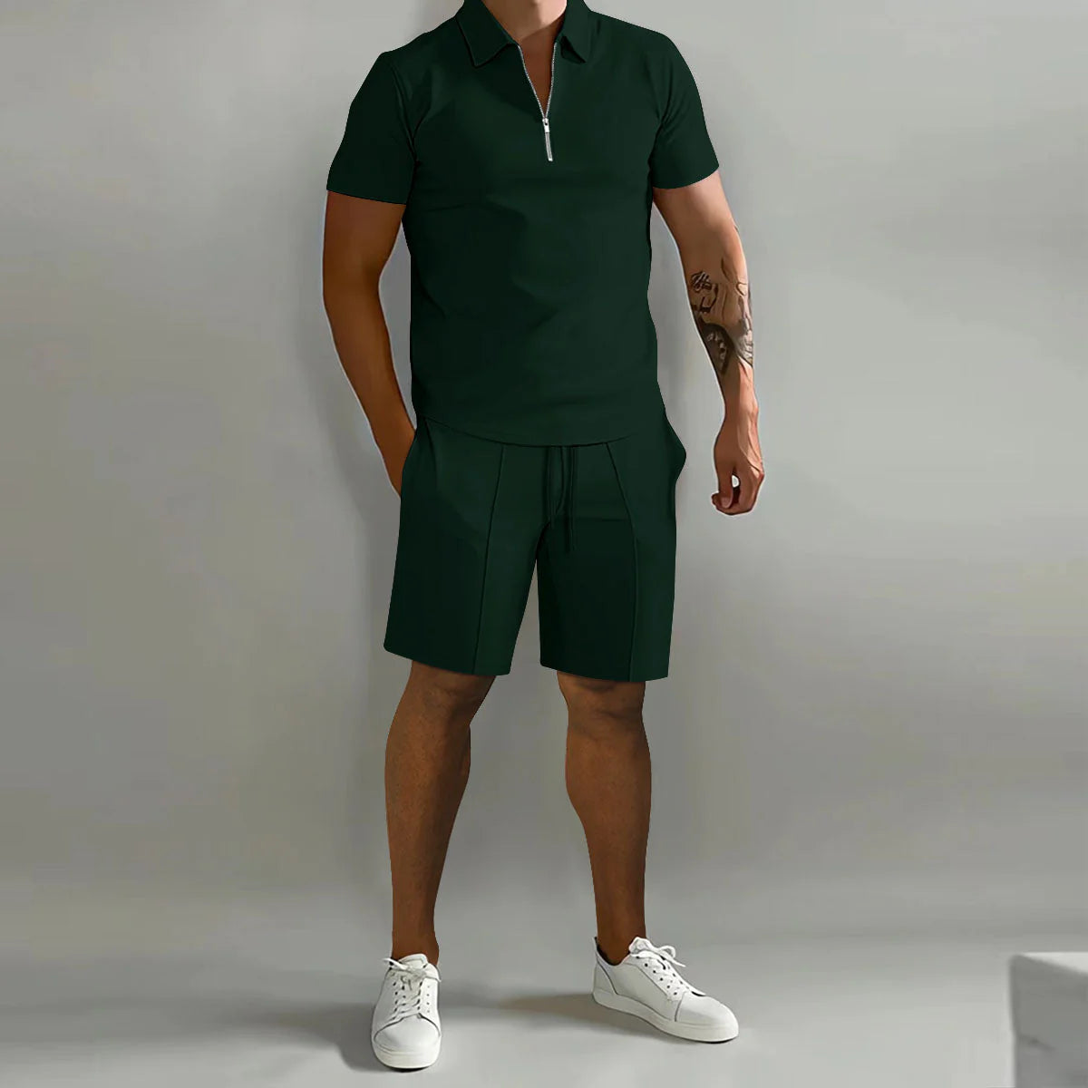 Garret | Men's Collared Polo Short Sleeve Two Piece Set